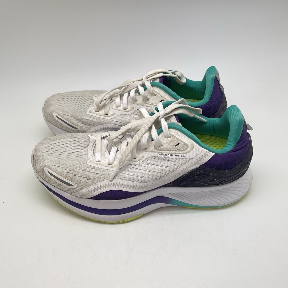 Saucony Sneakers Womens 7 Endorphin Shift 2 S10689-116‎ White Running Gym Shoes